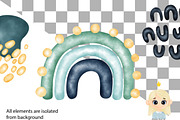 Watercolor rainbow clip art, an Illustration by Natalya_Mona_Art (Thumbnail 7 of 9)