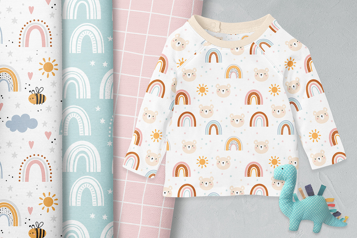 Cute rainbow patterns., an Illustration by rosypatterns (Photo 3 of 6)