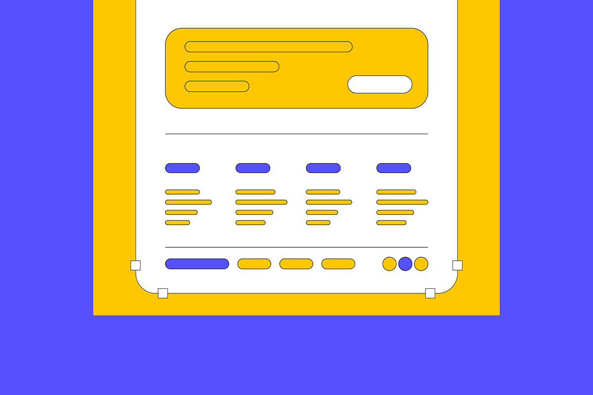 Line Wireframe Website Landing Page, a Landing Page Template by ContestDesign (Photo 6 of 6)