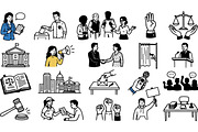 Political Protest Icon Pack, an Illustration by designvectx (Thumbnail 2 of 3)