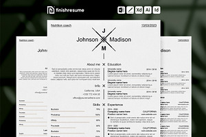 Nutrition Coach Resume Template