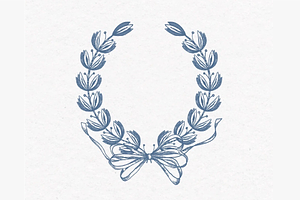Blue Vintage Frame