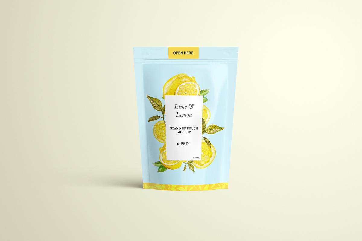Tall Stand Up Zip Lock Pouch Mockup, a Packaging Mockup by Sheikhadesign (Photo 9 of 11)