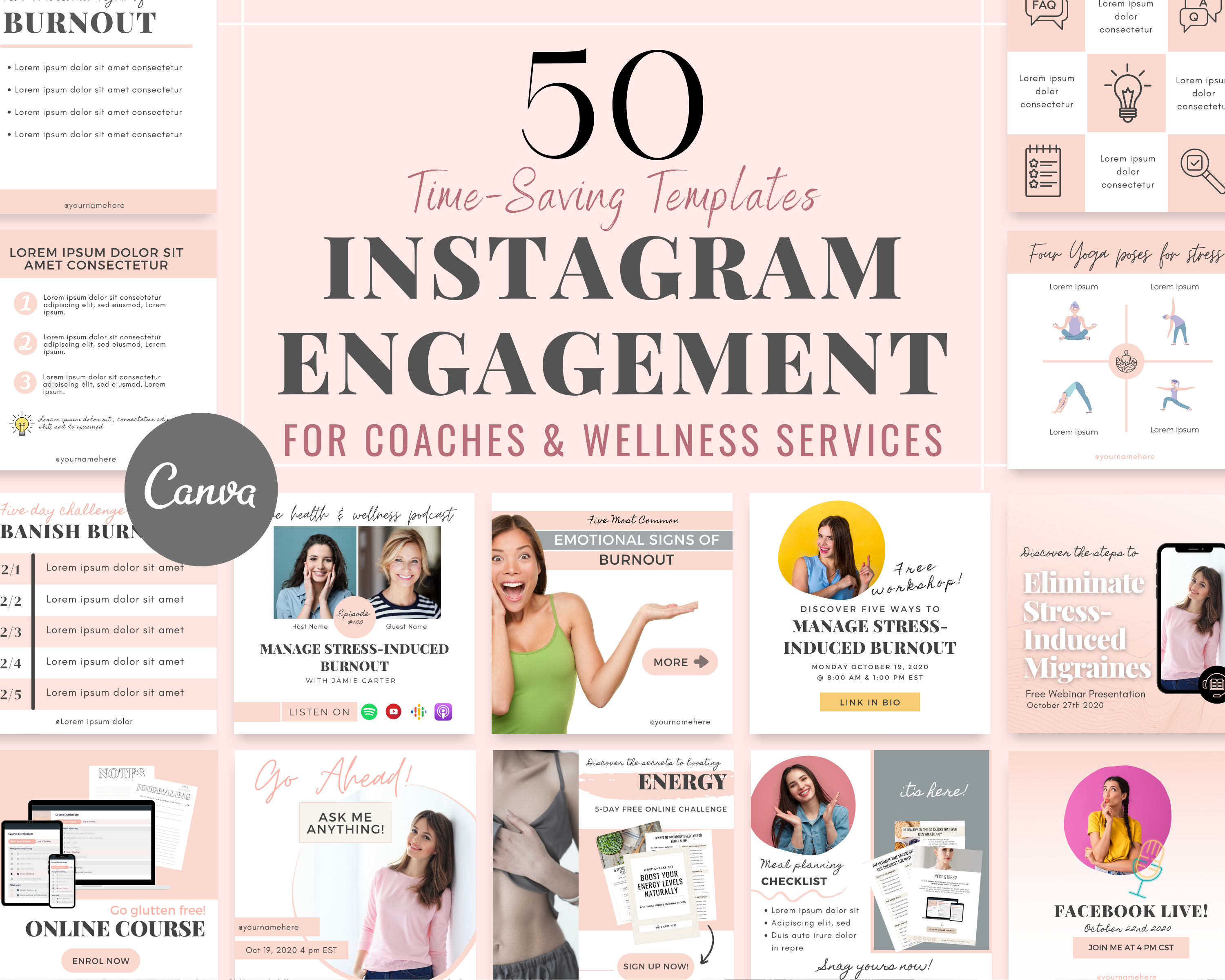Instagram Template for Coaches- Pink, a Social Media Template by ...