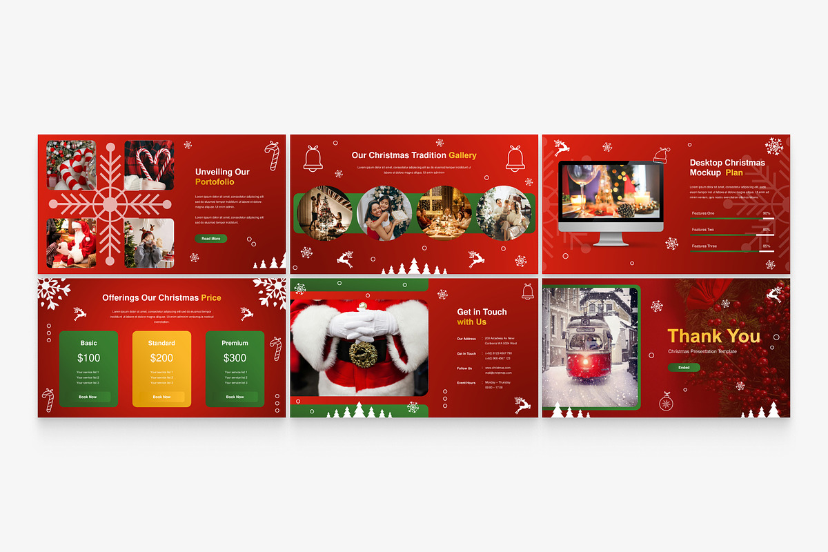 Christmas Presentation Template, a Presentation Template by Eklip Studio