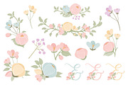 Pastel Floral Heart Wreath Vectors, an Illustration by Amanda Ilkov (Thumbnail 5 of 5)
