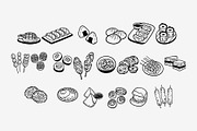 Asian Food Doodle Illustration, an Object Graphic by SLAB! Design (Thumbnail 2 of 2)