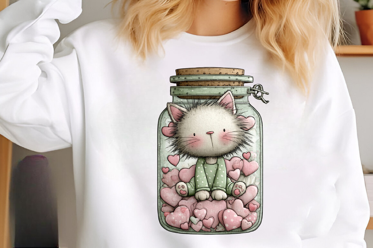 Whimsical Valentines Cat Png, an Illustration by SinaCreation (Photo 7 of 11)