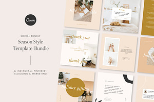Season Style Social Template Bundle
