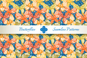 Butterflies seamless patterns, a Pattern Graphic by Patternalized (Thumbnail 3 of 5)