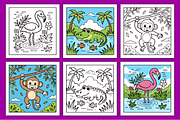 Cute Zoo Animals Coloring Book, an Animal Illustration by Ink Gallery (Thumbnail 2 of 5)