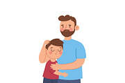 Father and Child Moments Vector, a Person Illustration by CreartiveDesign (Thumbnail 3 of 10)