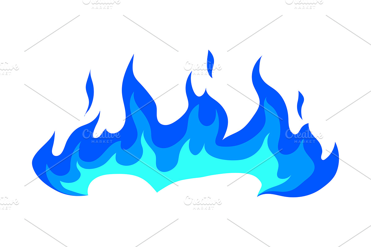 Illustration of stylized fire., an Object Illustration by incomible