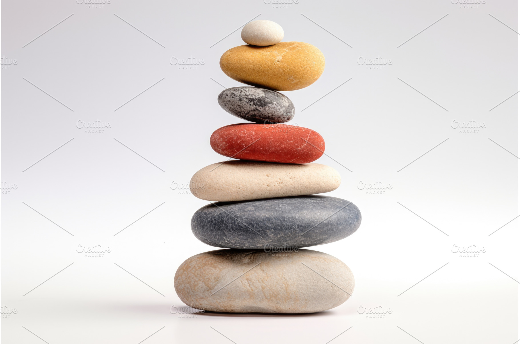 a stack of smooth river stones on a, a Nature Photo by Sergey Kotenev