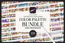 Color Palette Bundle for Procreate by  in Brushes & More