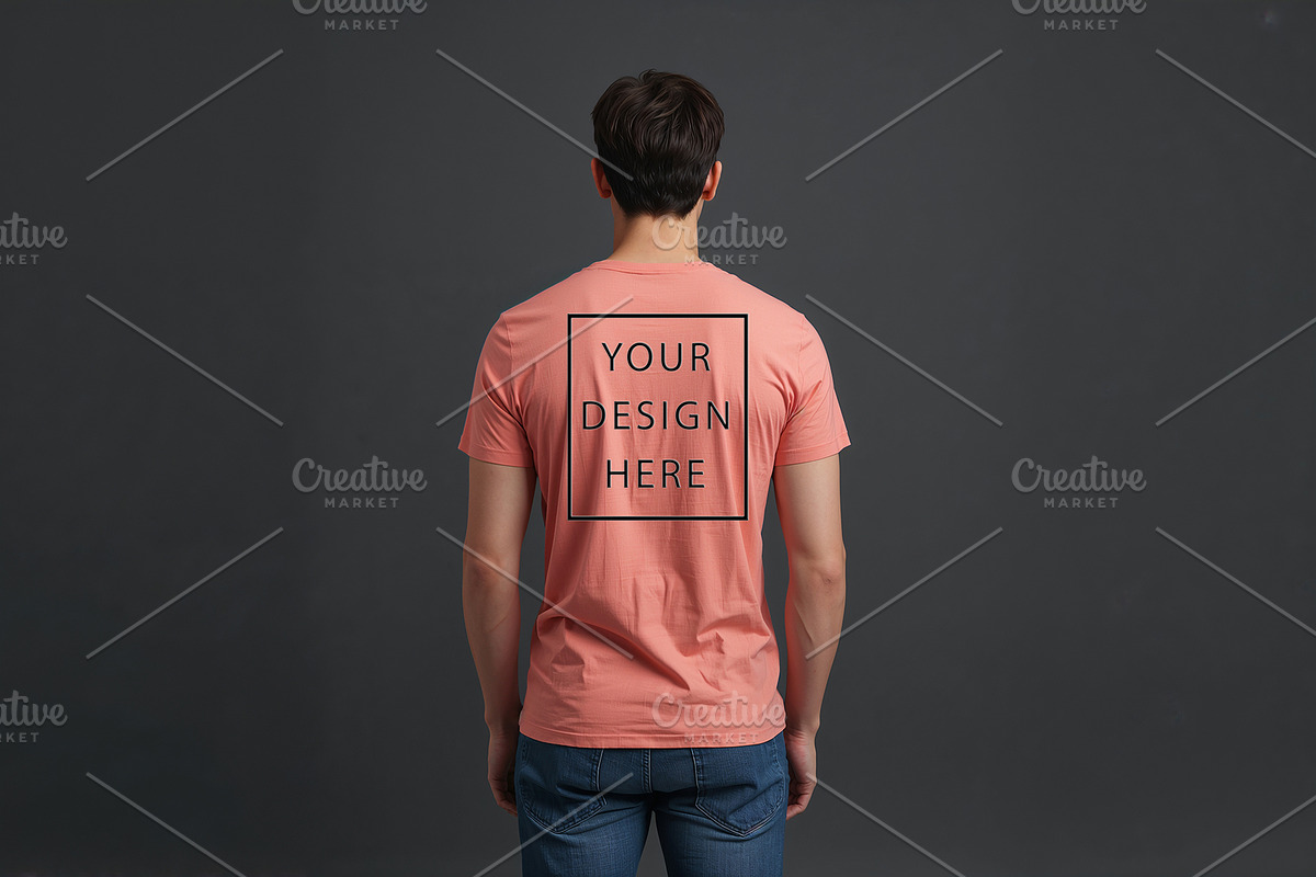 T-Shirt Mockup - Peach Edition, a Shirt Mockup by ForhadGFX (Photo 9 of 12)
