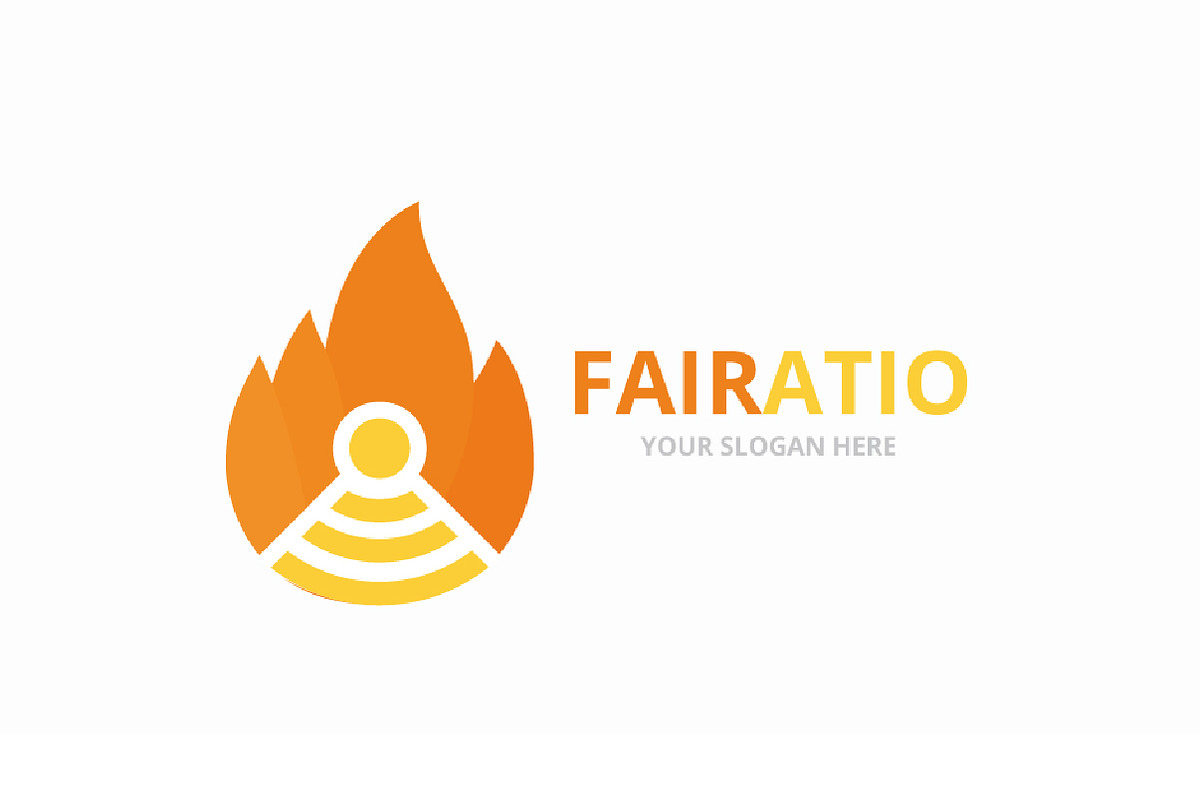 Vector fire and wifi logo, a Branding & Logo Template by GraphiShop