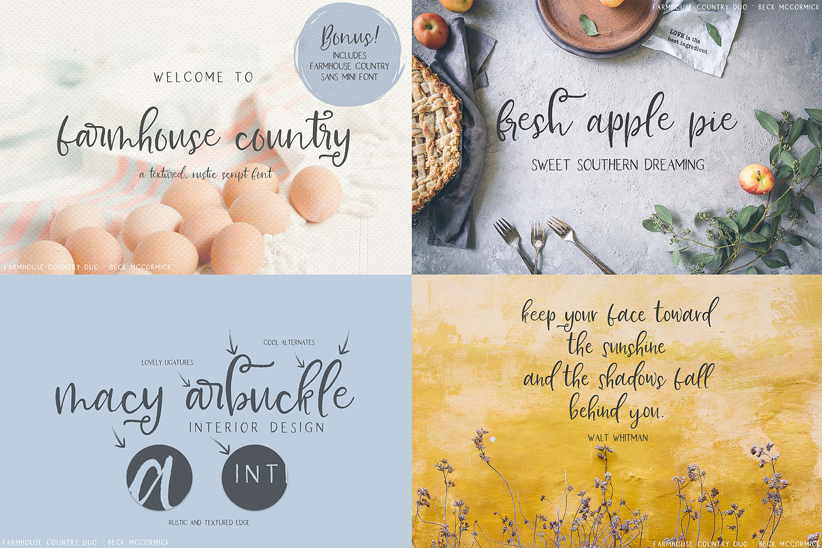 The Farmhouse Font Bundle, a Script Font by Beck McCormick (Photo 3 of 8)