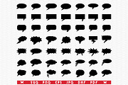 SVG Speech Bubble, Black silhouette, a Pattern Graphic by DesignStudioRM (Thumbnail 2 of 3)