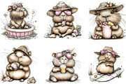 Whimsical Summer Capybara Clipart, an Illustration by Designking (Thumbnail 2 of 5)