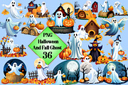 Halloween & Fall Ghost Clipart, an Illustration by Wow Magic (Thumbnail 4 of 5)