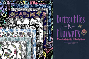 Butterflies and Flowers Patterns