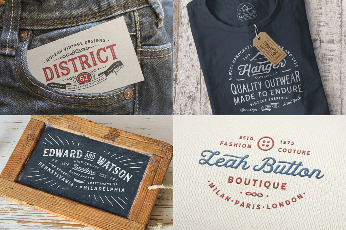 80 Modern Vintage Logos vol 2, a Branding & Logo Template by DISTRICT 62 STUDIO (Photo 9 of 13)