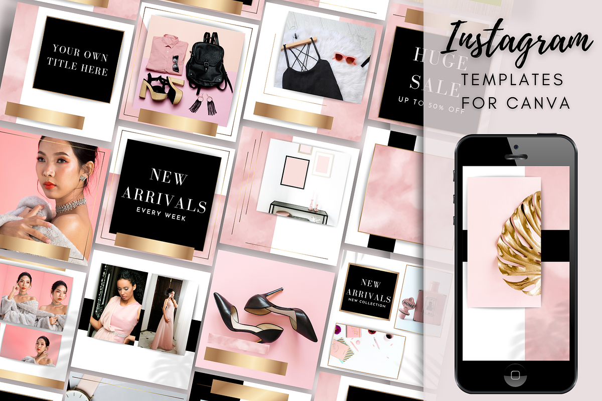 Pink and White Instagram Templates, a Social Media Template by Innova Studio (Photo 1 of 8)