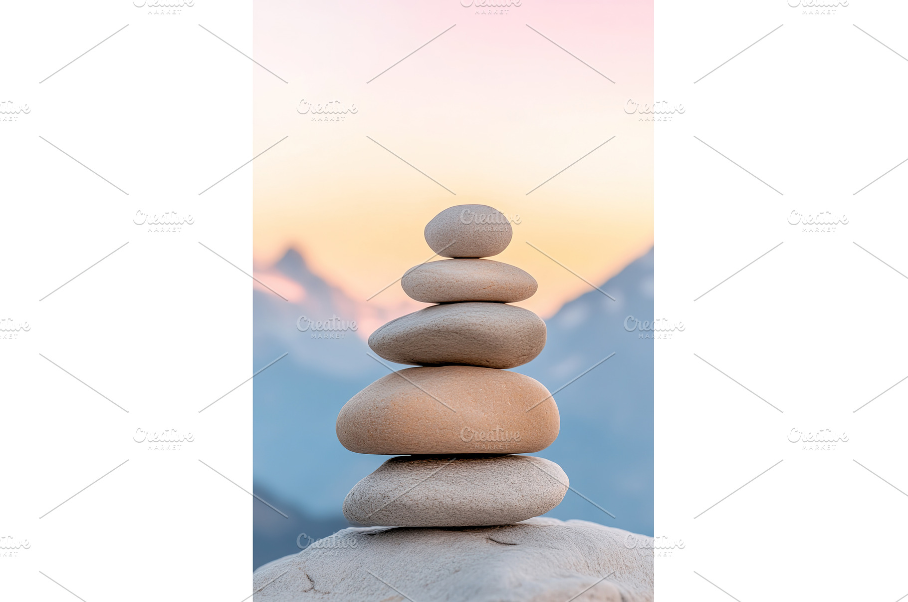 Zen stacked smooth stones for, a Background Photo by Lermont51