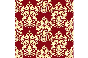 Floral pattern with beige flowers, a Pattern Graphic by Vector Tradition