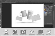 Floating Branding Identity Scene PSD, an Advertising Mockup by Bruno's Shop (Thumbnail 2 of 3)