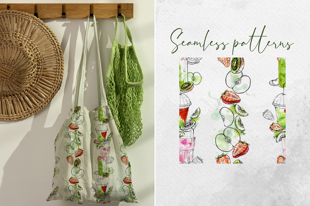 Green detox smoothies, a Food Illustration by MsFlaffy (Photo 14 of 15)