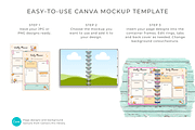 Happy Planner Canva Mockup 7x9 in, a Books & Magazine Mockup by Mockup Scene (Thumbnail 3 of 11)