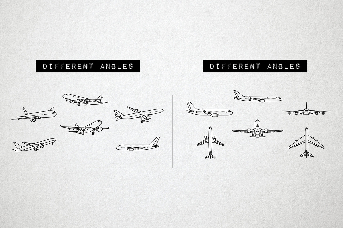 40 Plane Icons - Airplane, Travel, an Outline Icon by Hatch Design Workshop (Photo 3 of 8)