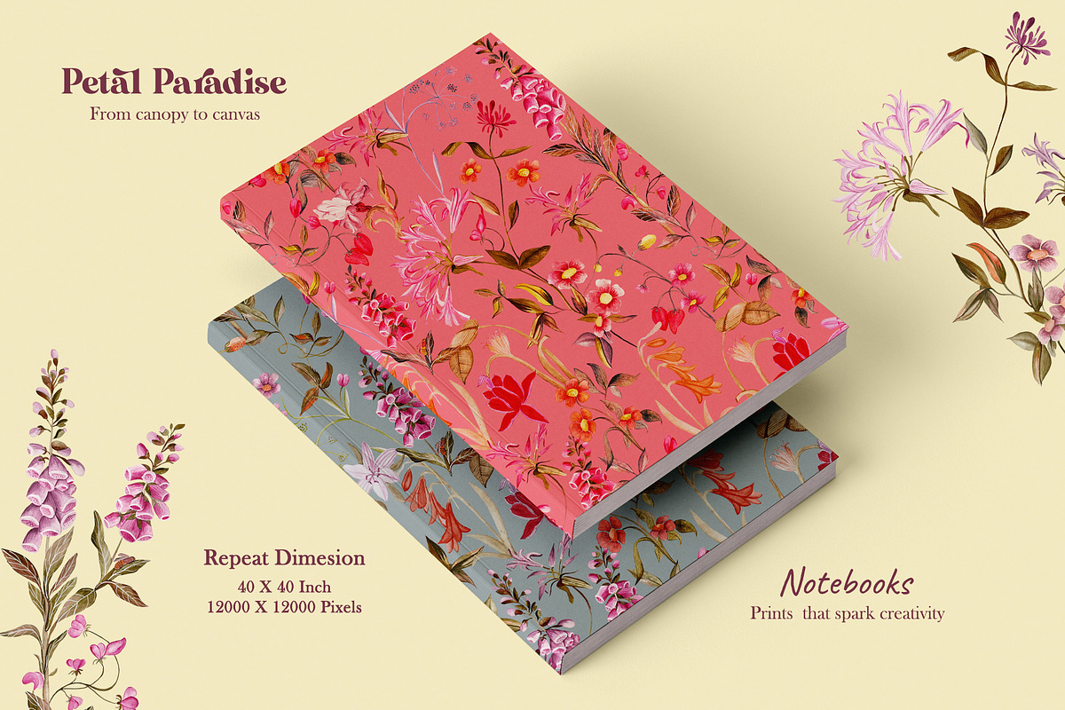 Petal Paradise Prints & Patterns, a Pattern Graphic by GND ART STUDIO (Photo 3 of 8)