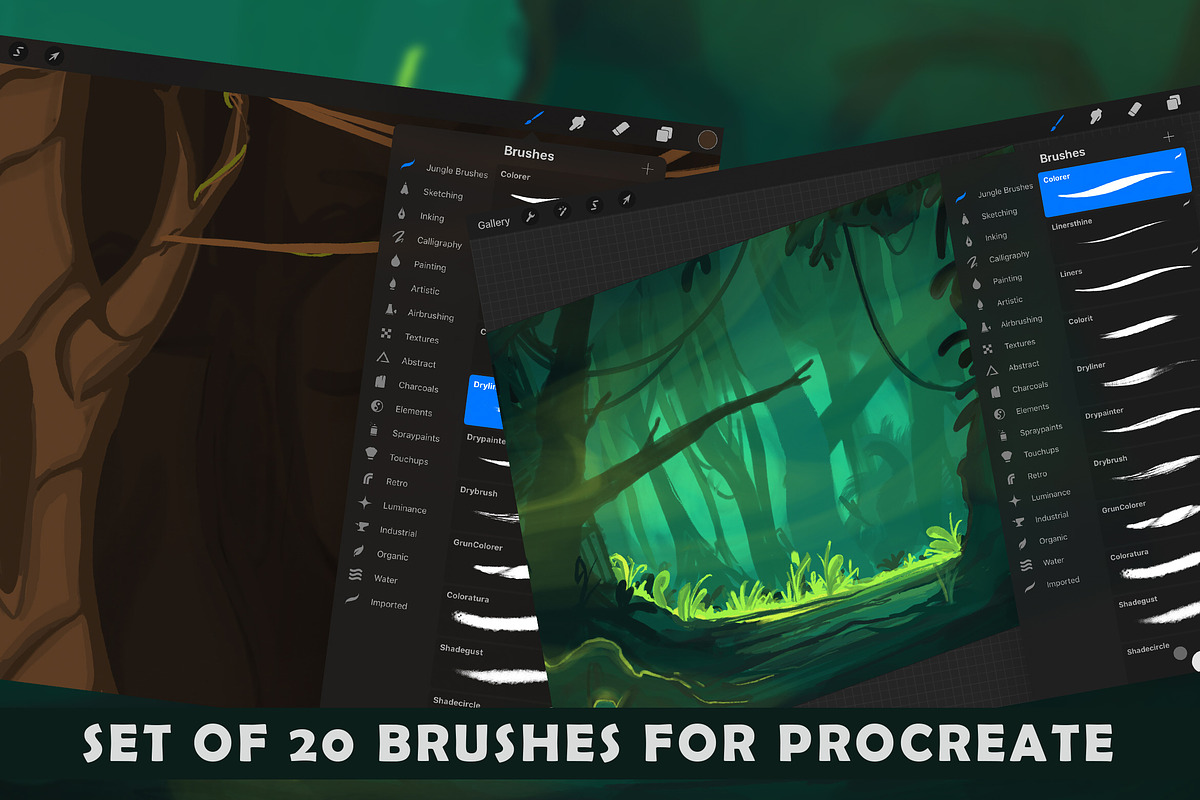The Jungle: Procreate Brushes preview 6