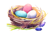 Easter bunny watercolor clipart set, an Animal Illustration by masha gross (Thumbnail 3 of 4)