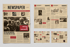 Retro And Classic Newspaper Layout, a Magazine Template by ContestDesign