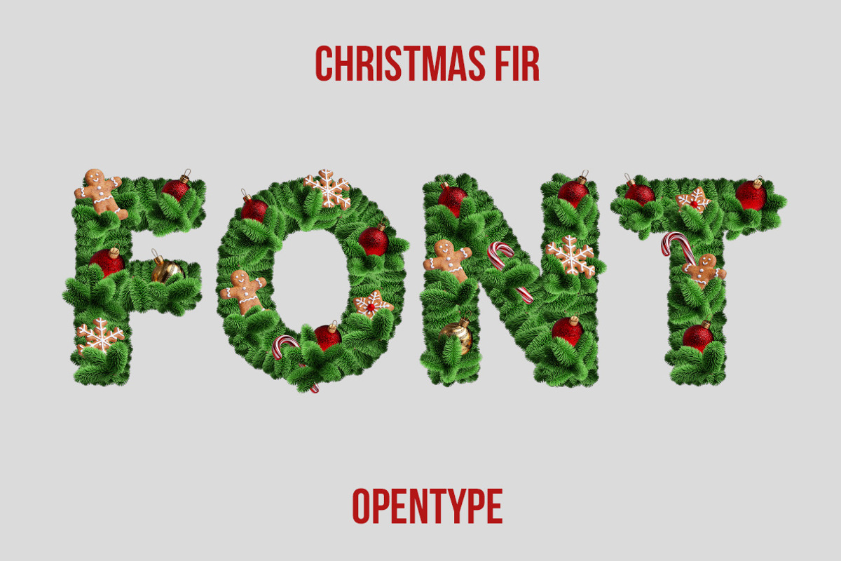 Christmas Fir Font, a Font by Handmadefont (Photo 1 of 9)