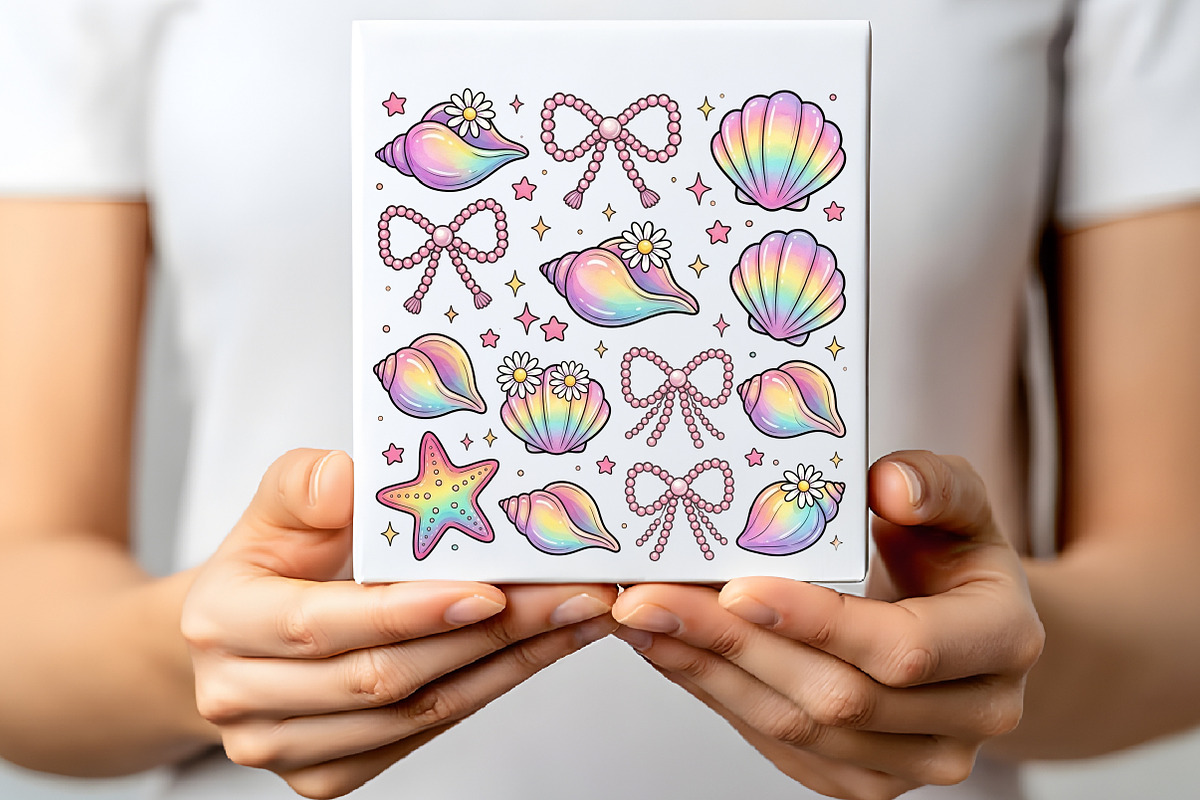 Cute Coquette Seashell Summer PNG, an Illustration by CraftArtStudio (Photo 2 of 4)