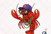 Mardi Gras Crawfish PNG, an Illustration by Creative Art (Thumbnail 1 of 6)