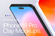 iPhone 18 Pro Clay - 24 Mockups, an iPhone Mockup by Asylab (Thumbnail 54 of 54)