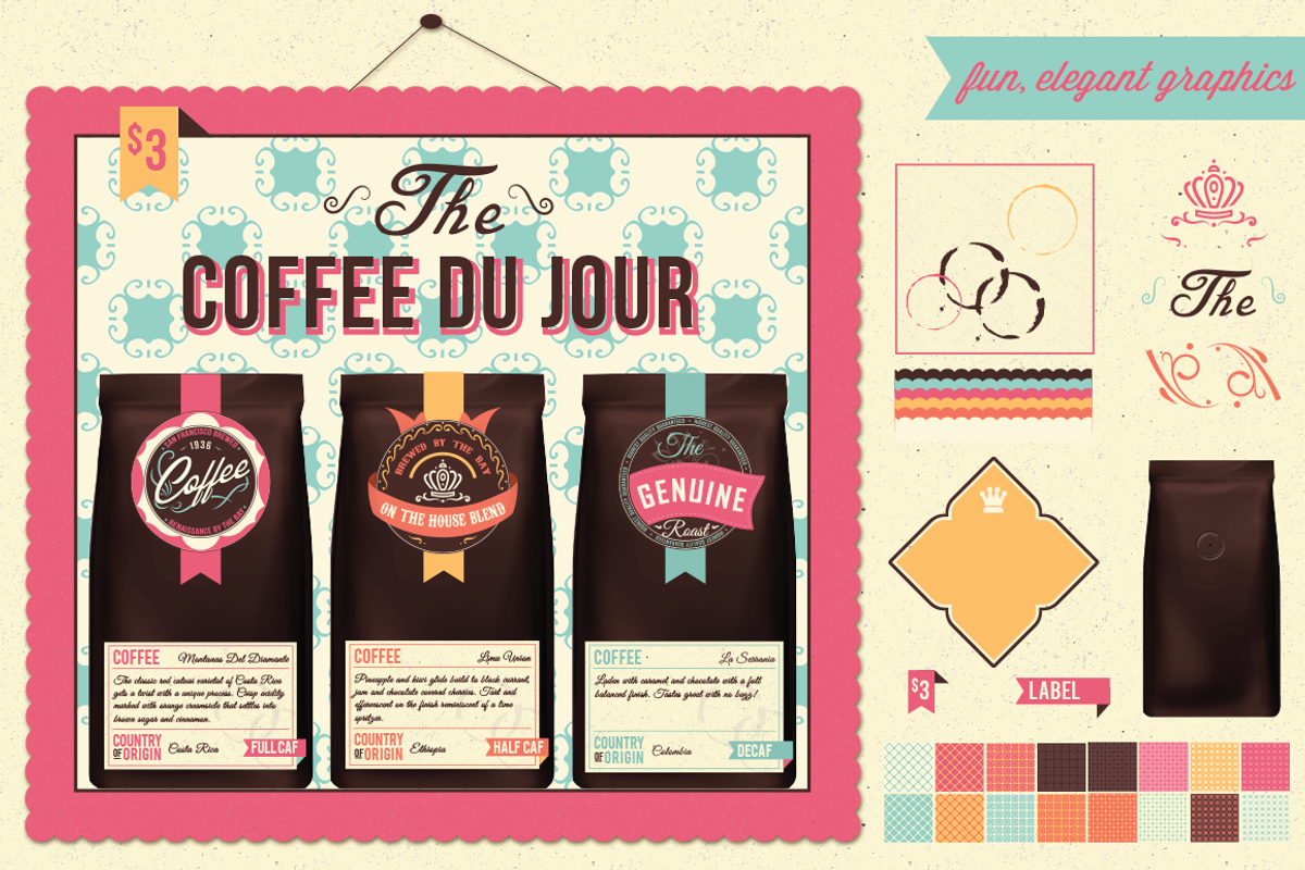 Coffee Cafe Branding Elements, an Illustration by Fresh ID (Photo 5 of 5)