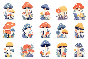 Cartoon set of poisonous and non, a Food Illustration by LadadikArt