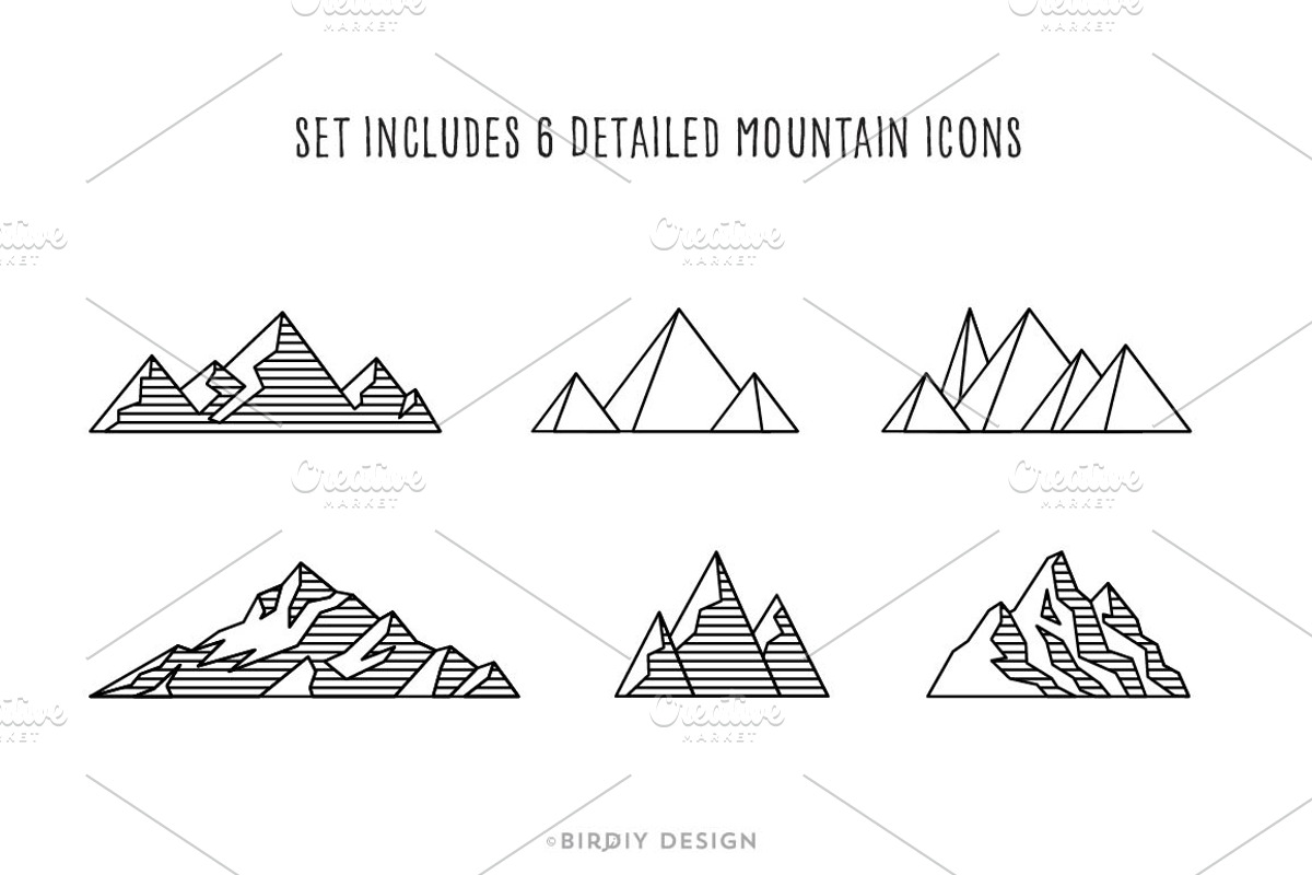 Rustic Monoline Icons and Designs, an Outline Icon by BirDIY Design (Photo 8 of 10)