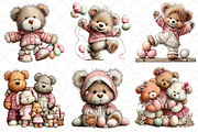 Whimsical Easter Teddy Bear Clipart, an Illustration by Black Bird Studio (Thumbnail 4 of 6)