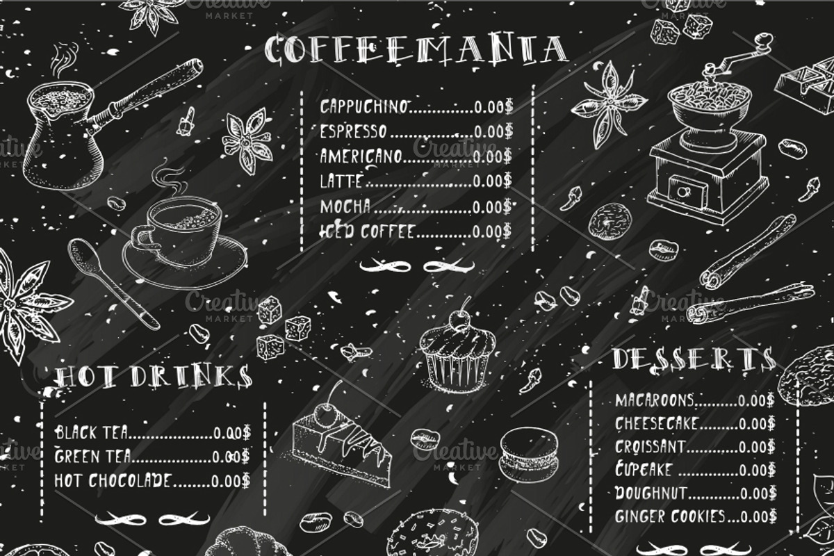 Coffeeshop. All About Coffee., a Food Illustration by WINS Doodle shop (Photo 2 of 5)