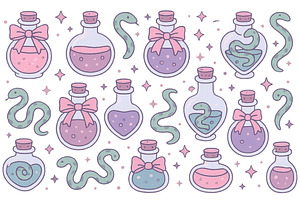 Colorful potion bottles and snakes, an Arts & Entertainment Photo by ZinetroN