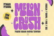 Melon Crush Font, a Handwritten Font by KengGraphic (Thumbnail 1 of 12)