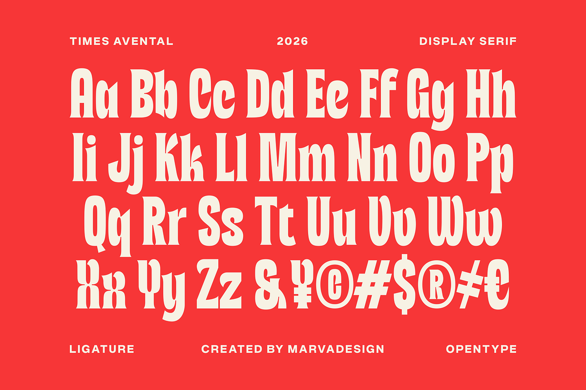 Times Avental Font, a Serif Font by Marvadesign (Photo 9 of 12)